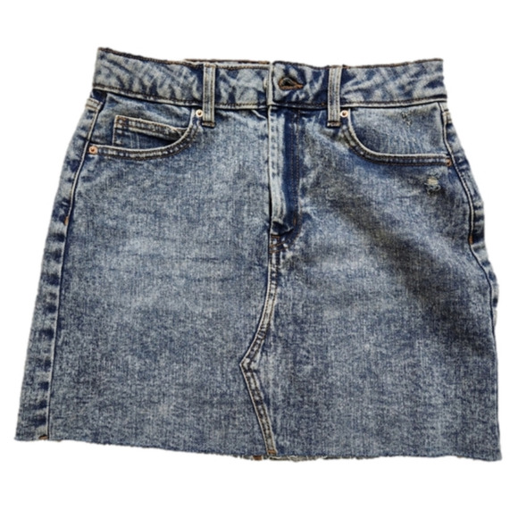 SIZE 6 90's Denim mini skirt Vintage inspired Acid wash WILD FABLE - Picture 5 of 11